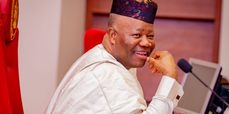 ‘Akpabio not sick’, says Gbenga Daniel after meeting senate president in London