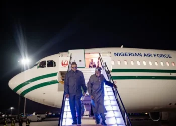 President Tinubu lands in Brazil , after stopover in Los Angeles