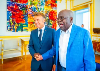 Tinubu meets Macron in private meeting in Paris