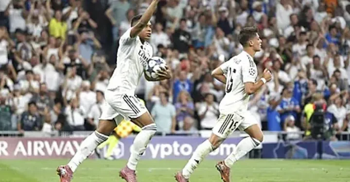 Mbappe scores two penalties as Madrid come from behind to beat Marseille
