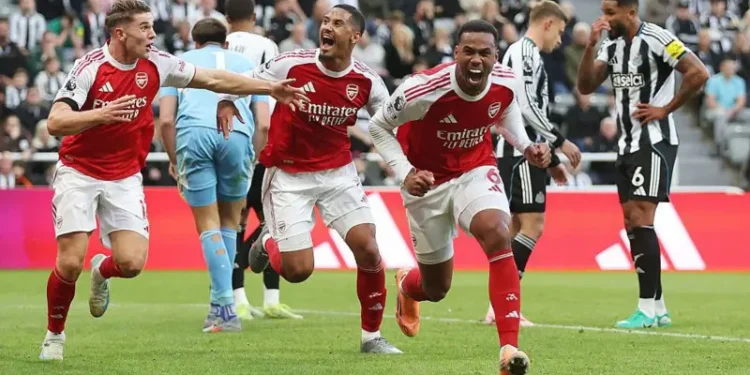 Arsenal stun Newcastle with Gabriel’s 96th-minute winner