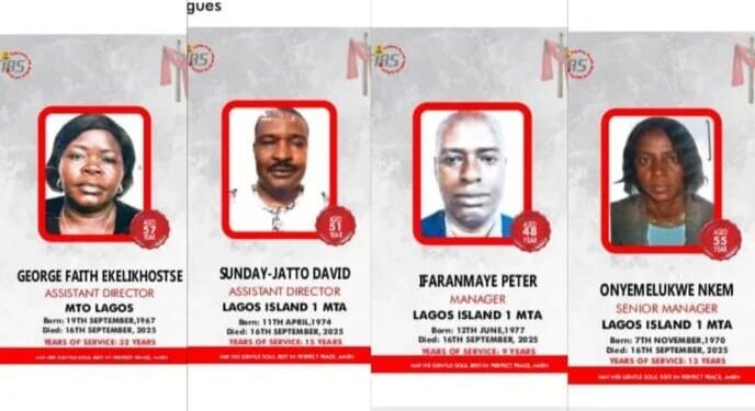 FIRS confirms loss of four staff in Afriland Towers fire, releases pictures