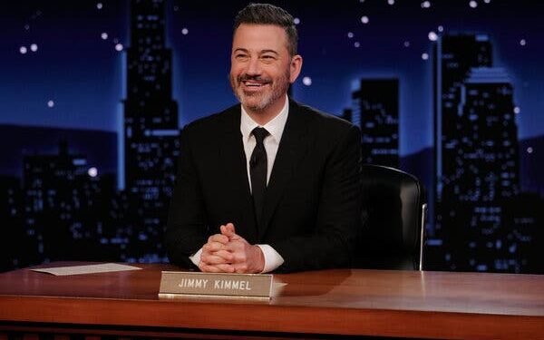 Jimmy Kimmel calls out ‘anti-American’ threats to free speech