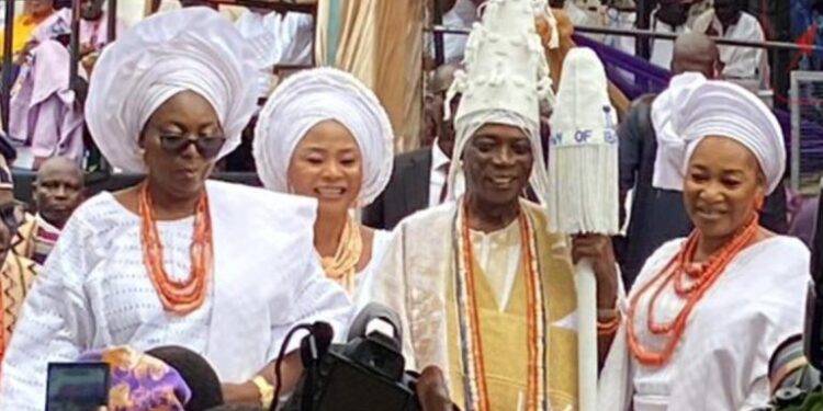 Gov Makinde presents Staff of Office to Ladoja as 44th Olubadan