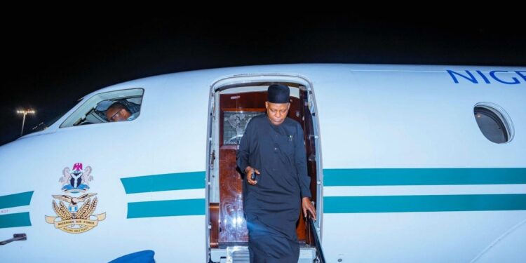 Shettima arrives New York for 80TH UNGA