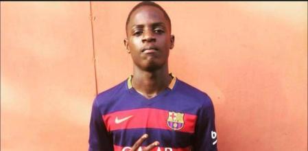 Check out Barca target Eyong wearing Catalan club jersey 5 years ago