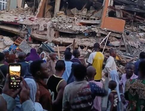 BREAKING: Many under rubble as two-storey building collapses in Lagos