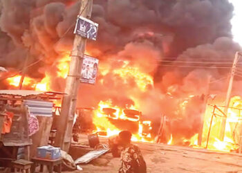 12 injured in Lagos as fire guts 22-storey building in Lagos