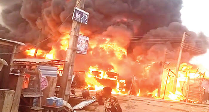12 injured in Lagos as fire guts 22-storey building in Lagos