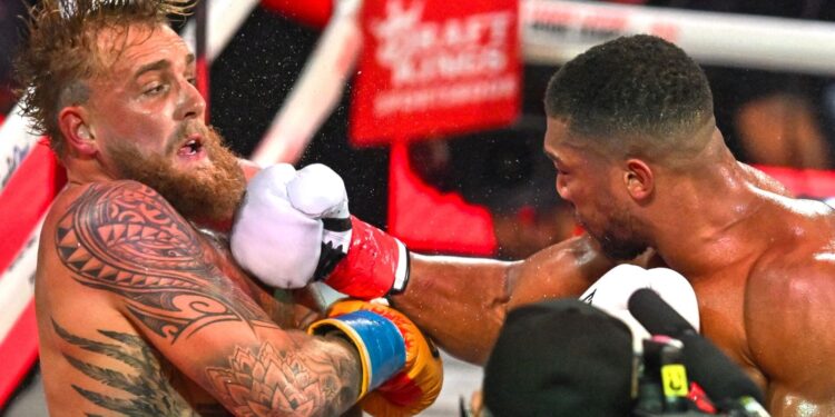 Anthony Joshua drops Jake Paul in sixth round of dominant heavyweight bout