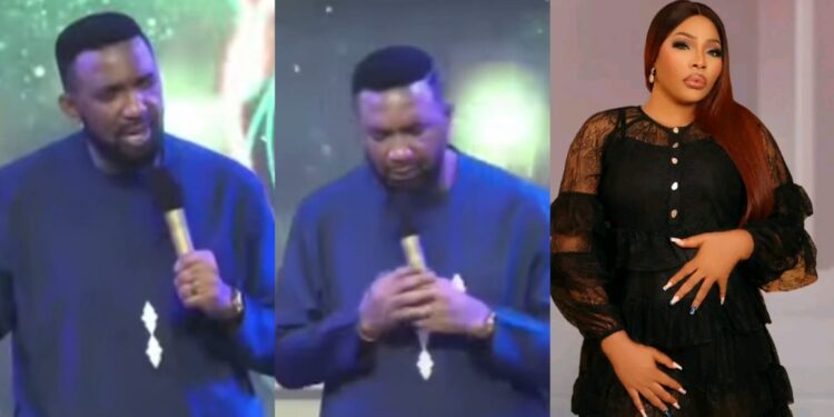 Doris Ogala accepts as Pastor Chris Okafor kneels, tenders apology in church