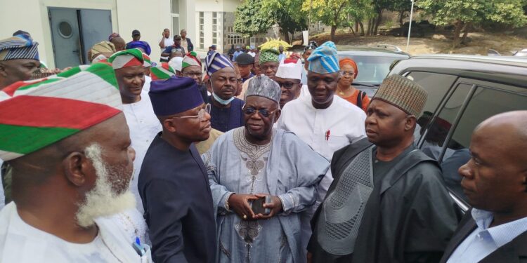 PDP national chair, Tanimu Turaki, meets Obasanjo behind closed doors in Abeokuta