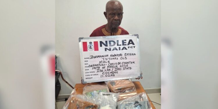 NDLEA nabs 74-year-old man with cocaine at Abuja airport