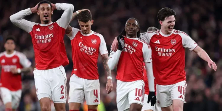 Eze, Rice send Arsenal into Champions League q/finals at expense of Leverkusen