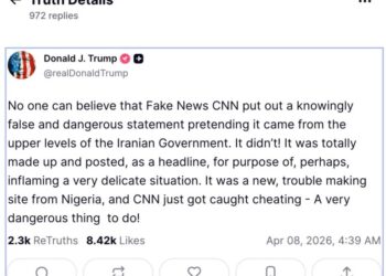 Trump attacks CNN over framing of Iran-US ceasefire deal