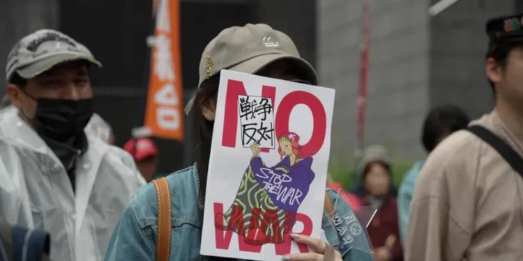 Anti-war protests disrupt Japan as Prime.Minister moves for stronger defence
