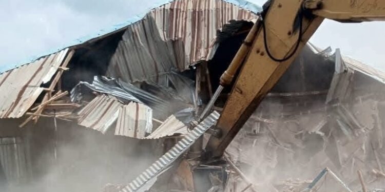 Building where Adelabu’s sister, twin sons were held captive demolished by Oyo govt